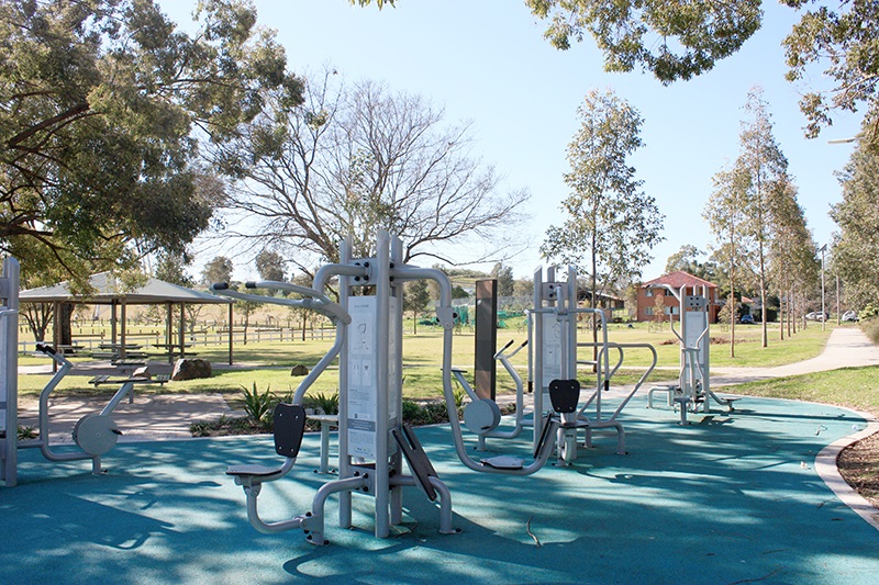 Fitness equipment at Horsley Park Reserve 
