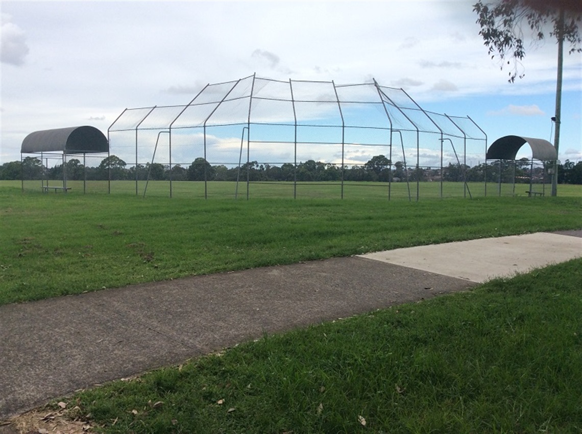 Cricket pitch and sport cages at Brenan Park 