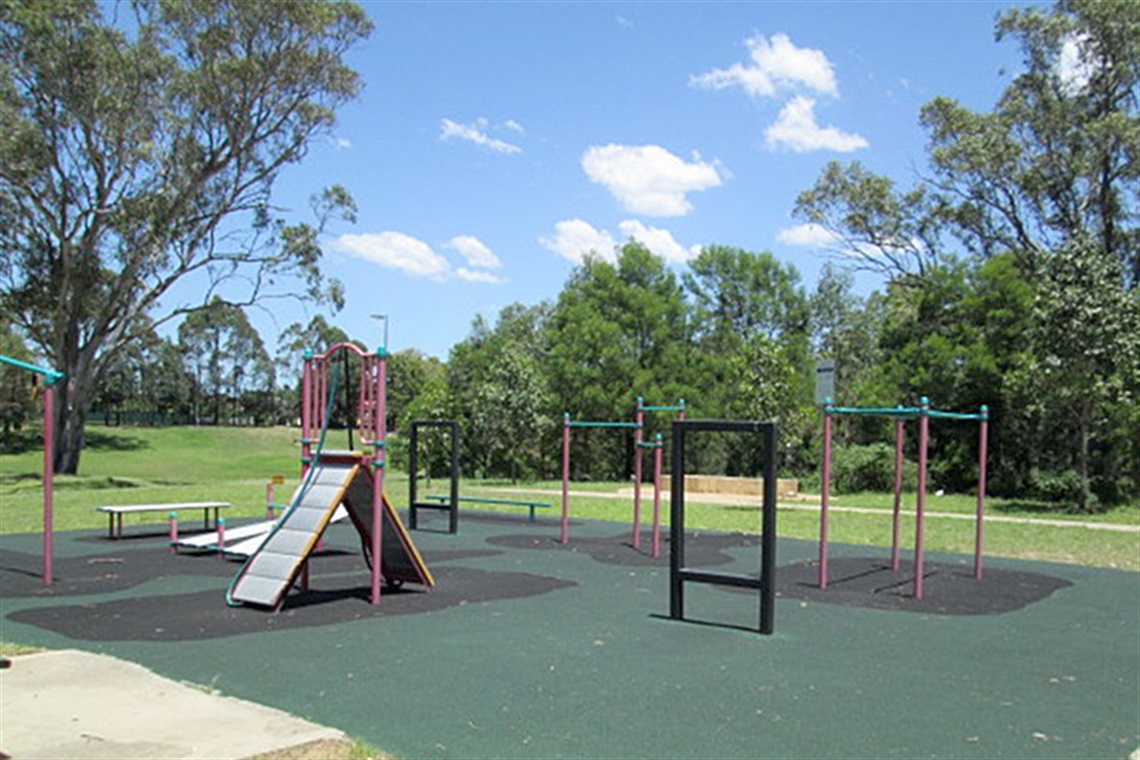 Playground equipment at Johnston Park