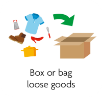  Box or bag loose goods.