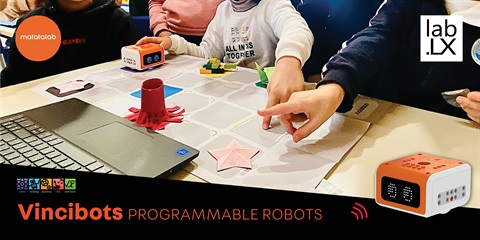 A colorful assortment of programmable robots designed for children, showcasing various shapes and features for interactive learning.